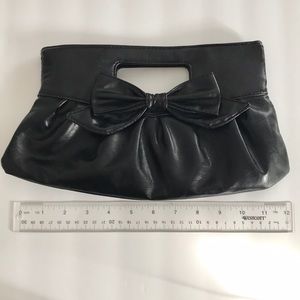 Small Black Clutch with Bow Accent 🎀